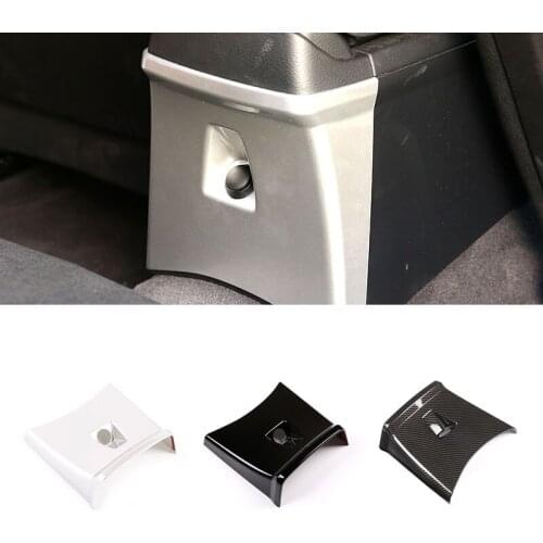 For BMW X1 E84 2011 2012 2013 2014 2015 Car Rear Air Condition Outlet Vent Anti-kick Carbon Fiber Texture Protection Cover