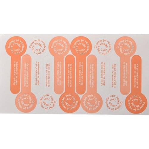 12PCS Stationery Adhesive Label Sealing Stickers English Letter Long Lollipop Shape Sticker Bakery Packaging DIY Decor Sticker