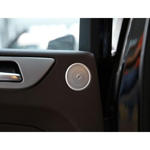 2PCS Car Styling Car Audio Cover Door Speaker Sticker For Mercedes Benz GLE ML W166 GLE Coupe C292 GL GLS X166 Car Accessories