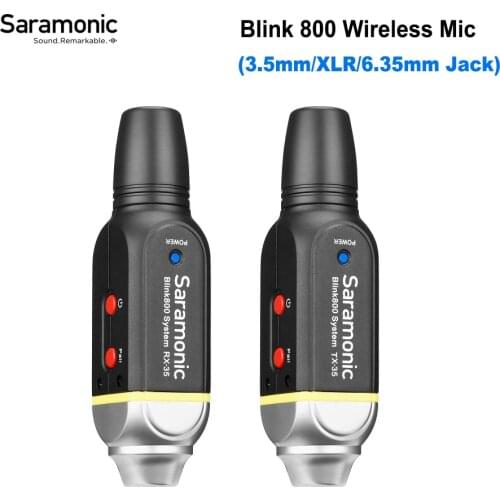 Saramonic Blink800 B1 B2 B3 Blink 800 Wireless Microphone 5.8GHZ System 3.5mm XLR 6.35mm Jack For Camera Mixer Guitar Instrument