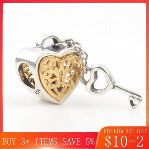 CodeMonkey 2020 New Arrival Love Beads And Love Locks Charms Beads Fit Bracelet Bangle S925 Sterling Silver Pendant DIY CMS267