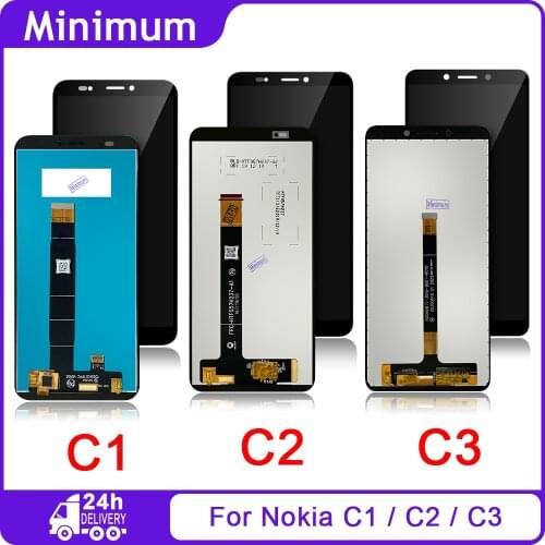 For Nokia C1 C 1 TA-1165 5.45" LCD Display Touch Screen Digitizer Assembly Replacement Parts For Nokia C2 / C3 5.99"