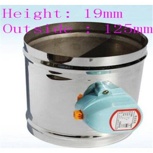 Landsky 125mm stainless steel air damper valve electric air duct motorized damper for 5 inch ventilation pipe valve 220v