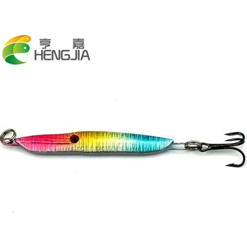 HENGJIA 1PC lead lures hard metal sinking baits wobblers pesca jigs sea fishing lures vibration fishing tackles