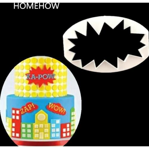 Homehow 1PC/Lot Funny Bom Barrage Dialog Shape Cake Cutting Mold Kitchen Accessories DIY Fondant Pastry Mold For Cake Deco