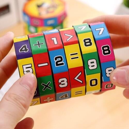1PCS Party Small Gifts Digital Cube Toys Children Learning Toy Slides Puzzle Math Cubes Back to School Christmas Gifts