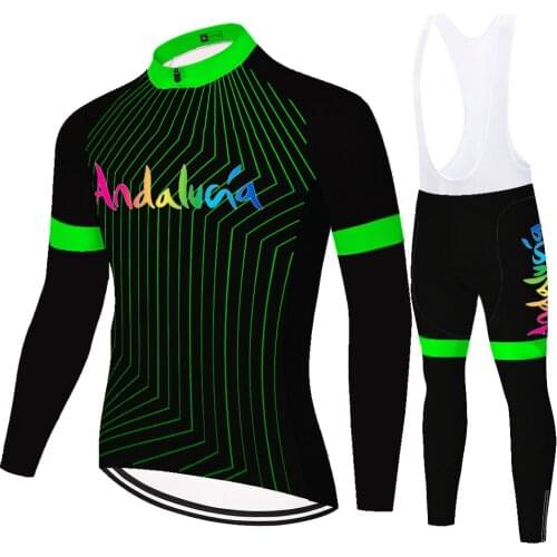 Andalucia Summer Spirng Completo Traje Jersey Equipos Equipacion Maillot Velo Uniforme Ciclismo Hombre Equipamento De Ciclismo