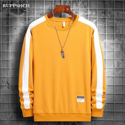 Men 2021 Spring Autumn New Spliced Sleeve Sweatshirt Men Trendy Casual All-match High Quality Hedging Youth Sports Shirt Men Top