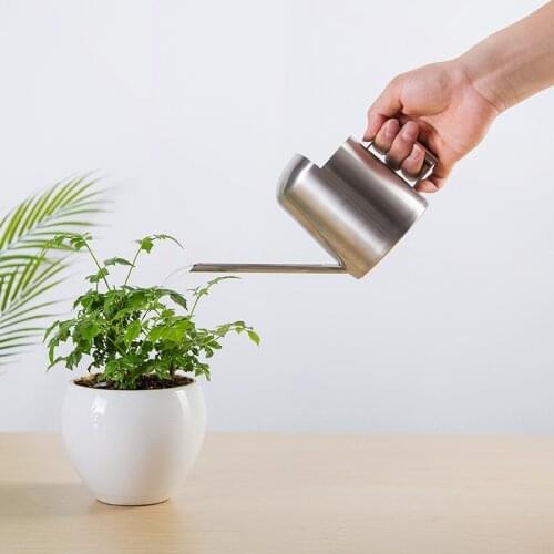 Stainless Steel Watering Can Garden Plant Flower Long Mouth Garden Sprinkling Pot Garden Watering Accessories WJ11