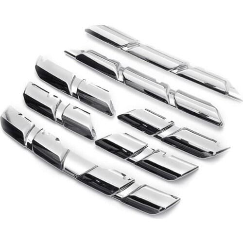 Car Front Grille Cover Trim Molding Chrome Abs Protector Sticker for Renault Kadjar 2015