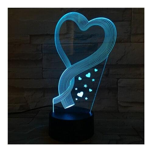 Plug In 3D Atomosphere LED NightLight Desk Lamp for Mom Bedside Lighting Light Love Gift for Mothers Day