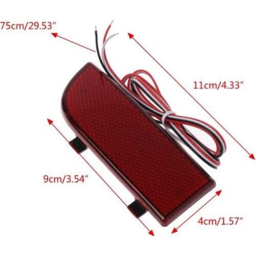 2pcs LED Shocks Rear Bumper Reflector Spotlight Fog Tail Brake Lights for mercedes benz Vito Viano W639 2003-2014