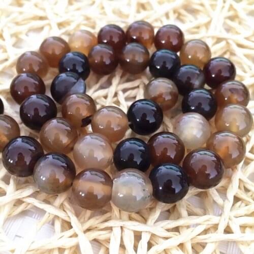 Vintage style gray natural carnelian onyx agat 4mm 6mm 8mm 10mm 12mm multicolor round loose beads jewelry findings 15inch A28
