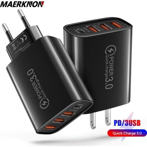 30W PD USB C Charger QC 3.0 EU/US/UK Fast Charger Type C Phone Charger For iPhone 12 Pro Max Huawei Xiaomi Samsung usb charger