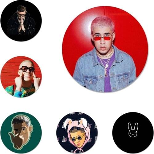 58mm Bad Bunny X100pre Icons Pins Badge Decoration Brooches Metal Badges For Clothes Backpack Decoration