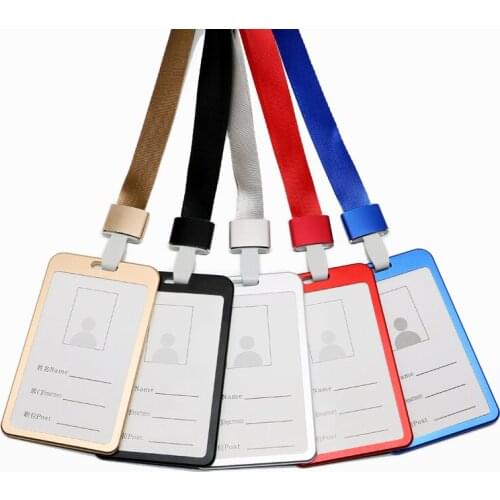 10pcs Aluminum alloy card holder; working ID card holder; metal business card holder; badge holder yyn02