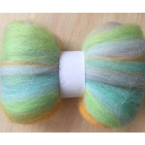100g 150g 200g 300g 500g 50g/bag Wool Fiber for felting mix color Wool Roving Doll Needlework Felt DIY