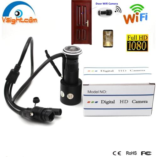 1080P IMX307 Wifi Audio Door Eye Hole 1.78mm Wide Angle 180 Degree CCTV Network Mini Peephole Door IP Camera P2P Onvif