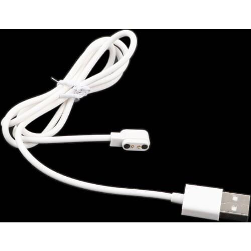 2 Pin Charging Cable, Portable Replacement USB Charging Cable For Smartwatch White