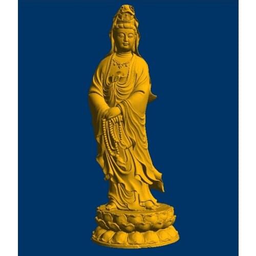 3d relief model for cnc in STL file format Goddess Of Mercy_12