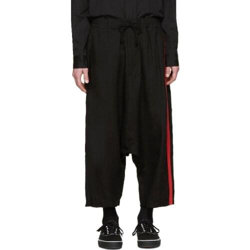 Mens casual pants flax loose casual trend youth youth fashion urban black series new style