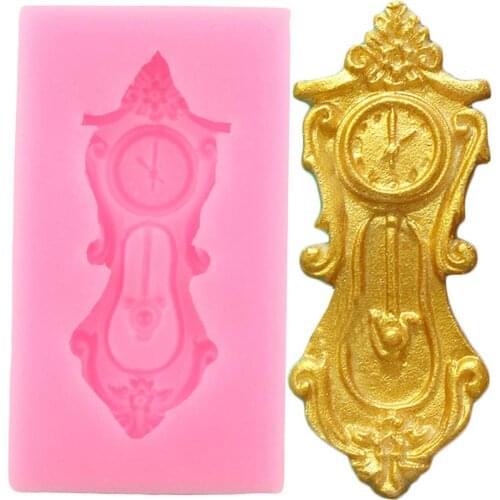 Clock Silicone Molds DIY Party Cupcake Topper Fondant Mould Cake Decorating Tools Candy Clay Chocolate Gumpaste Moulds