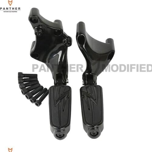 Black lightning Motorcycle Foot pegs Mounting Brackets Moto Foot Rest case for Harley 883 1200 XL Sporster 2014 2015 2016