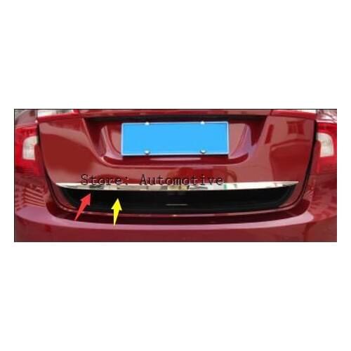 For 2009-2013 for Volvo S60 S60L High quality stainless steel Rear Trunk Lid Cover Trim Tail gate trim