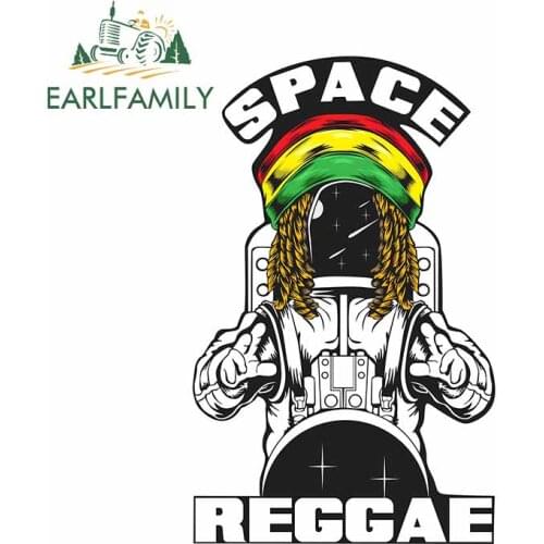 EARLFAMILY 13cm x 8.2cm for Space Reggae Car Stickers Scratch-Proof Refrigerator Fine Car Styling Occlusion Camper Scratch Decal