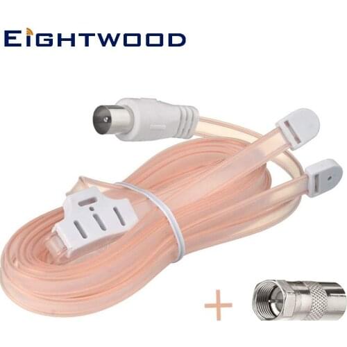 FM Antenna 75 Ohm DAB Digital Radio T Cable Aerial PAL Plug F Connector 2 kit - Home Table Top Stereo Sound Radio Receiver Tuner