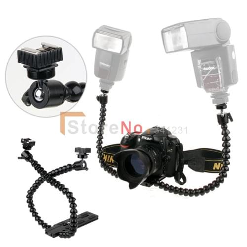 Flexible Dual-arm Dual-shoe Flash Bracket for MACRO SHOT 10d 20d 30d 40d 50d 40d d90 d3100 d5100 d7000 Free Shipping