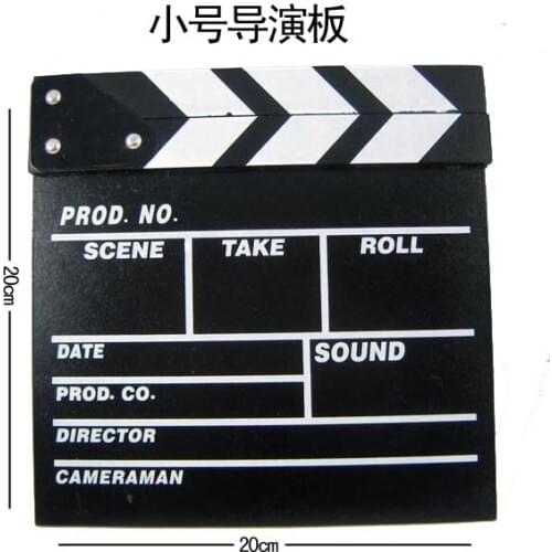 Director Slate Board Plate Photography Props Wooden Decorative Film Slate Blackboard U Board 20*20cm