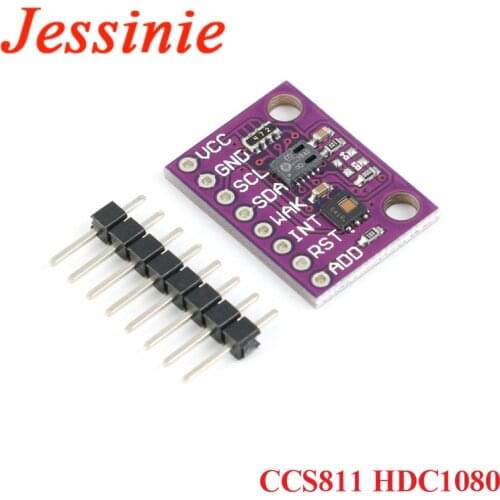 HDC1080 CCS811 Carbon Monoxide CO2 VOCs Air Quality Numerical Gas Temperature Humidity Sensor Module Electronic DIY For Arduino