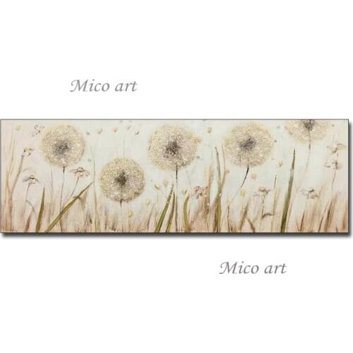 Large Abstract Design Dandelion Flower Oil Painting 100% Hand Painted Wall Decor Picture Textured Canvas Paintings Unframed Art