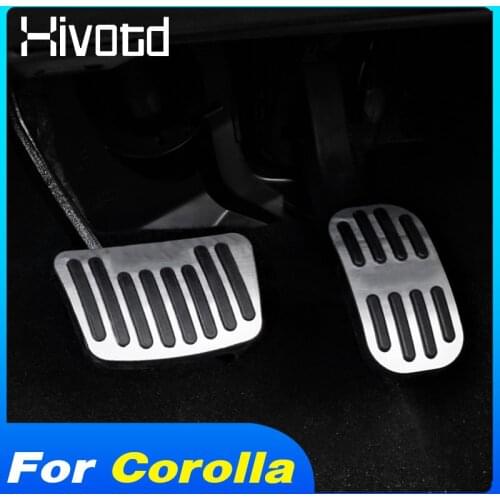 Hivotd Accelerator Pedal Brake Cover Interior Protection Accessories Car Modification Parts For Toyota Corolla 2019 2020 2021