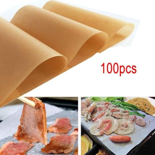 30*40cm Baking Square Paper 100pcs Food Grade Baking Paper Silicone Oil Paper Air Fryer Liner Bbq Oven Bread Patty Baking Tools