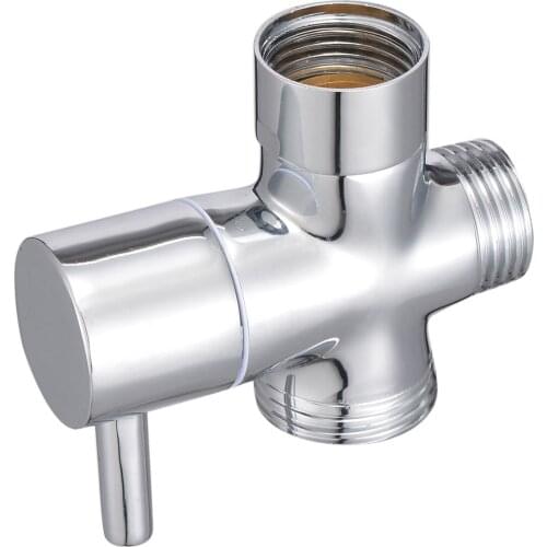 Brass 3-Ways Shower Head Diverter Valve T-adapter Bath Toilet Bidet Sprayer Faucet For Bathroom Hardware Supplies