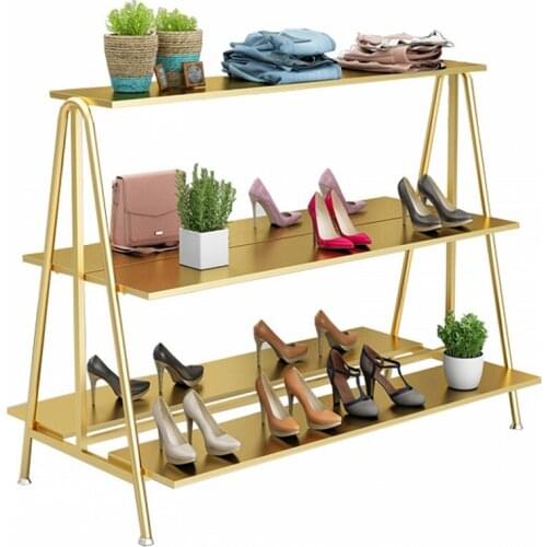 Multi-functional DIY Iron Plinth Flowers Plants Rack Three layer Shoes Bags Storage Shelf Clothing Store Cake Shop Display Stand