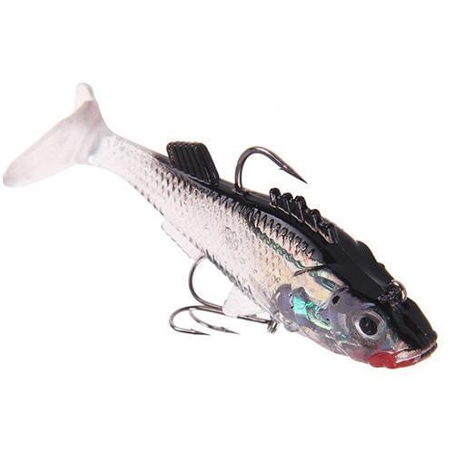 New Fashion 7.6 Cm Soft Lures PVC Durable Bass Trout Shad Crank Worm Fishing Sharp Baits