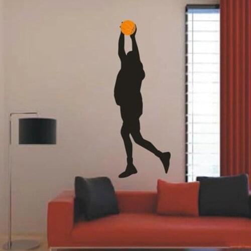 Basketball Player Sticker Sports Decal Posters Vinyl Wall Decals Pegatina Quadro Parede Decor Mural Basketball Sticker
