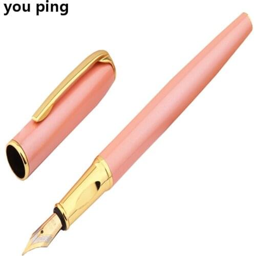 High quality 7023 Pink Business office Smooth Medium Nib Fountain Pen New