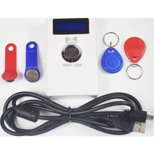 TM IButton Programmer DS1990A Duplicator Cloner Copier 125Khz RFID Reader Writer+2pcs RW1990 Key Token+2pcs EM4305 T5577 Keyfob