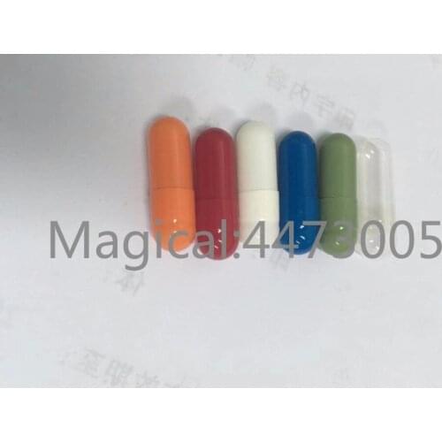 00# lengthen 1000/5000pcs 00 size colored hard gelatin empty capsules, hollow gelatin capsules ,joined or separated capsules