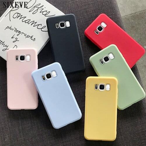 Candy color silicone phone Case For Samsung A3 A5 A7 J3 J5 J7 Priem 2016 2017 S6 S7 Edge S8 S9 S10 e Plus matte soft cover etui