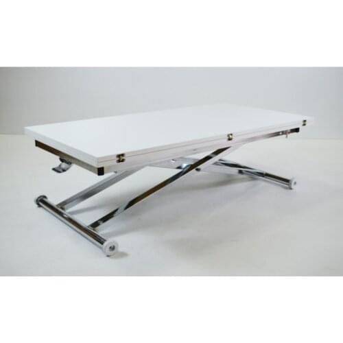 Modern Intelligent Coffee table Top table Mdf White Bottom Foot Chrome Nickel Plating Plated coffe table