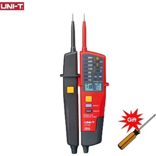 UNI-T UT18C High Voltage Continuity Tester Meter AC Digital Voltmeter LED Indicator Detector Voltage Display RCD Phase Rotation