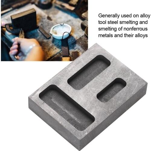 Jewelry Graphite Crucible Ingot Torch Melting Casting Refining Scrap Bar Combo Mold Professional Jewelry Making Tool for Jeweler