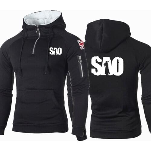 NEW Fashion Spring Autumn Mens Zip Hoodie coats SOA Sons of anarchy the child new Solid color Fashion print Mens Zipper Jacket