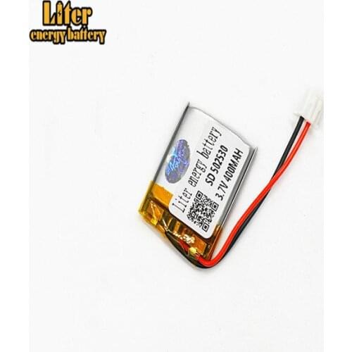 XHR-2P 2.54 3.7V 400mAh 502530 in core lithium polymer battery, Bluetooth stereo