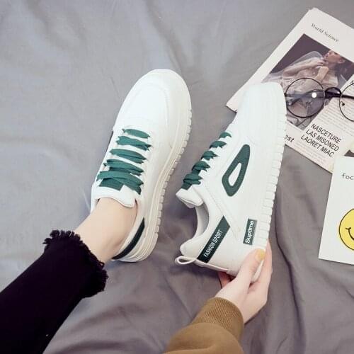 Women Sneakers 2020 Fashion Breathble Vulcanized Shoes Women Microfiber Platform Shoes Women Lace up Casual Shoes Sewing